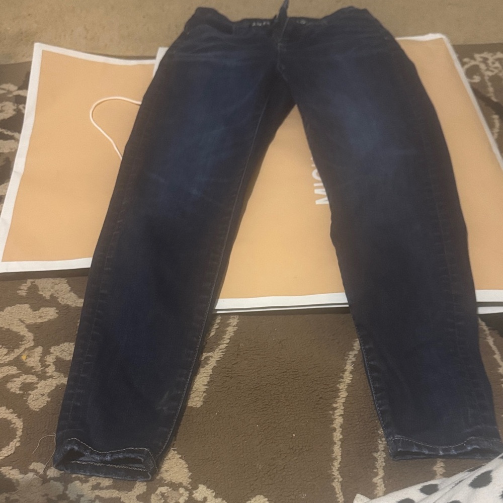 American Eagle Outfitters Slim Straight Jeans in Dark Blue